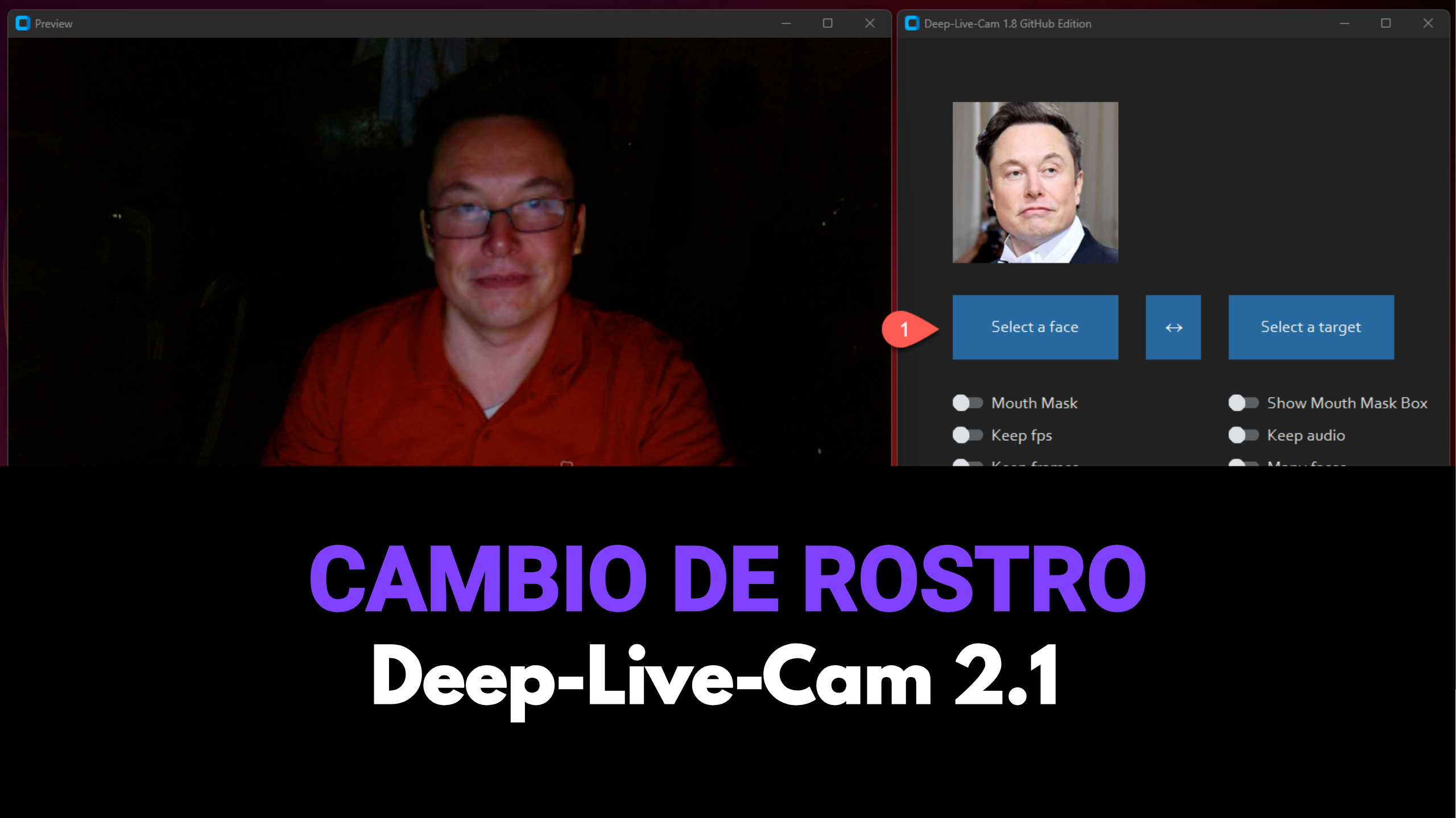 Intercambio de Rostros en Tiempo Real | Deep-Live-Cam 2.1