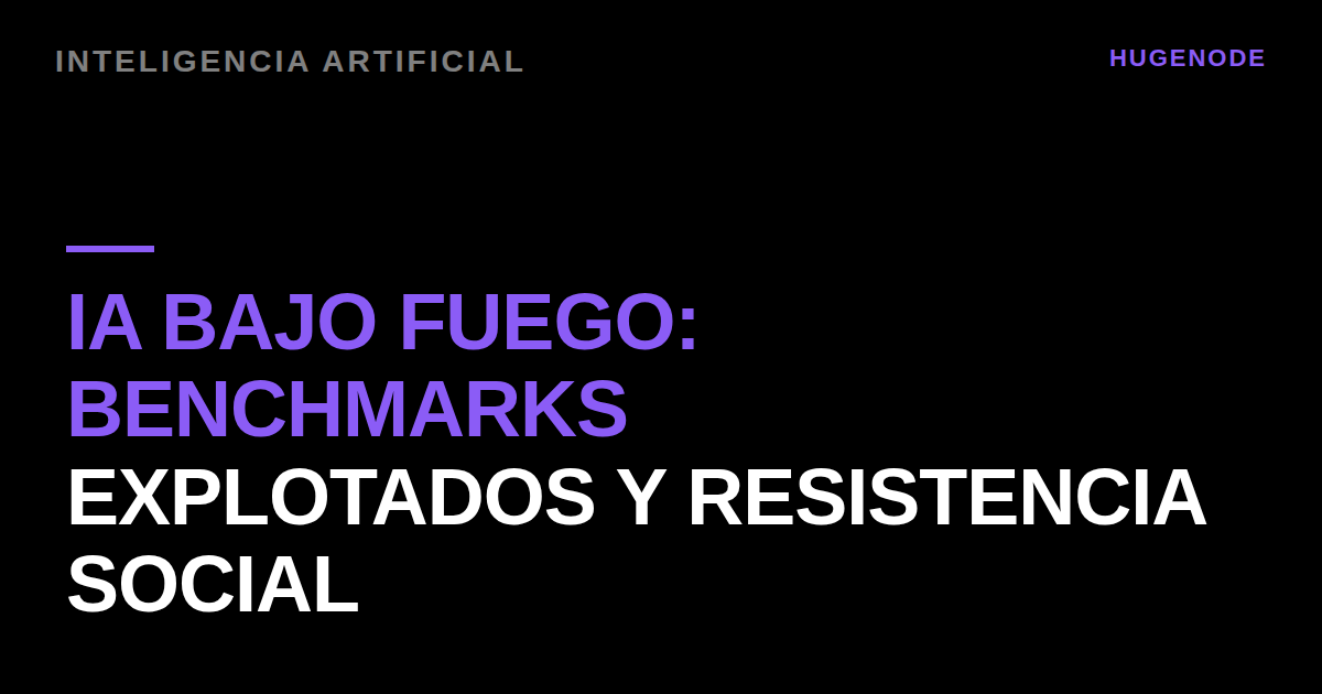 IA bajo fuego: benchmarks explotados y resistencia social