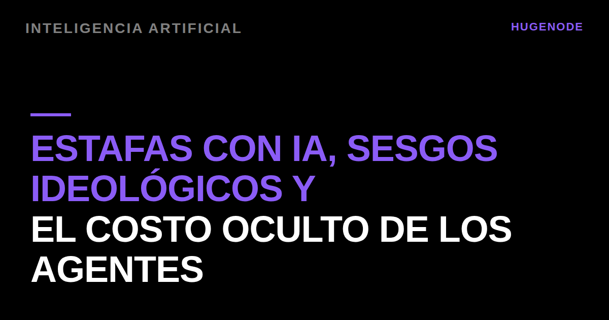 Estafas con IA, sesgos ideológicos y el costo oculto de los agentes